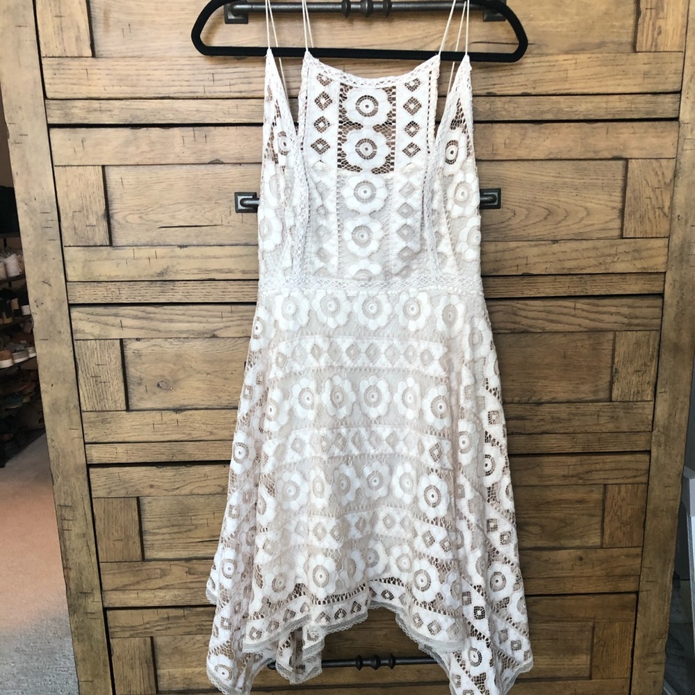Free People Lace Cream Dress